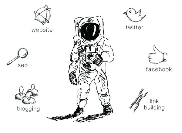 astronaut sketch